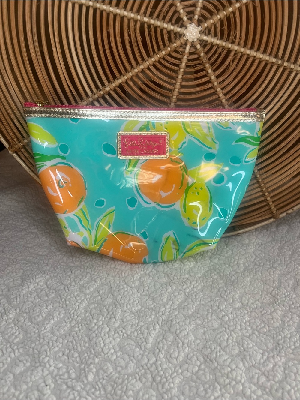 Lilly Pulitzer for Estée Lauder Citrus Print Cosmetic Makeup Bag Pouch